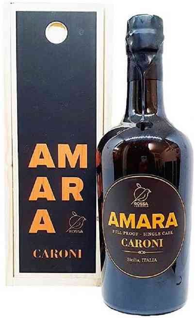 AMARA FULL PROOF SINGLE CASK CARONI in Cassa Legno