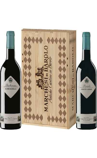 Barolo et Barbaresco en coffret bois [MARCHESI DI BAROLO]