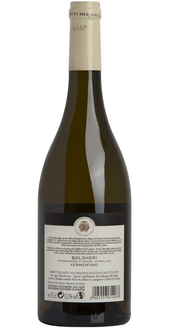 Bolgheri Vermentino "Tenuta Meraviglia" BOTRO DEI FICHI DOC BIO