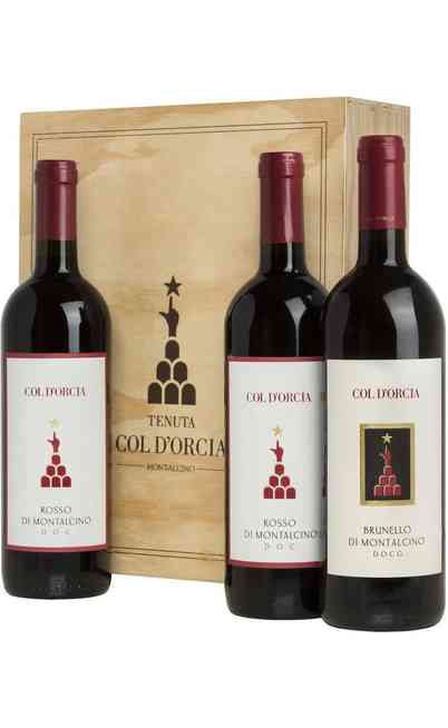 Brunello di Montalcino et Rosso Montalcino en caisse bois