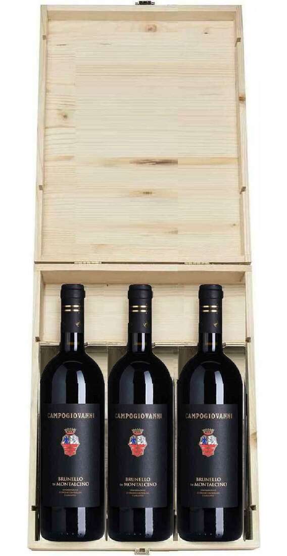 Brunello di Montalcino vertical 2017 - 2018 - 2019 en Caisse en Bois