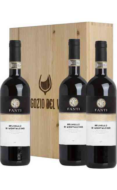 Brunello di Montalcino vertical DOCG 2017 - 2018 - 2019 en caisse en bois Brunello di Montalcino vertical DOCG 2017 - 2018 - 2019 en caisse en bois
