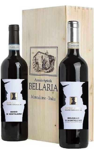 Brunello Montalcino et Rosso di Montalcino en coffret bois [Bellaria]