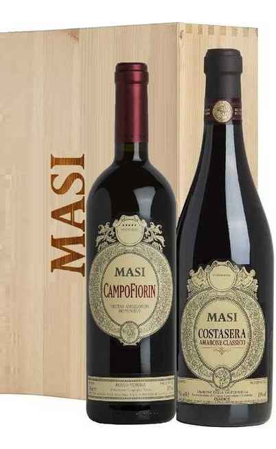 Caisse bois 2 vins Amarone et Campofiorin [MASI]