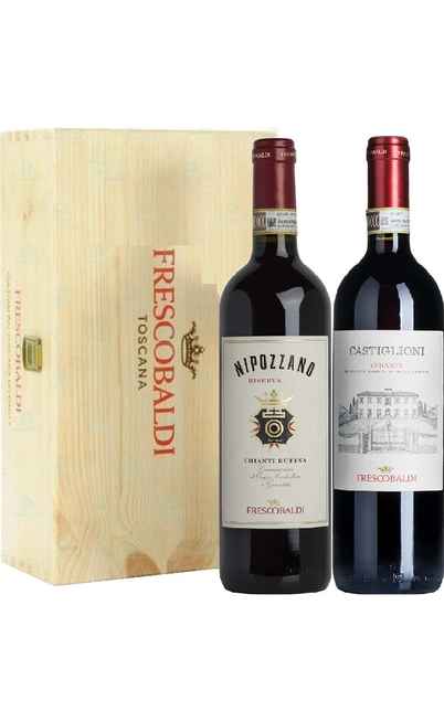 Caisse Bois 2 Vins Cave Frescobaldi [FRESCOBALDI]