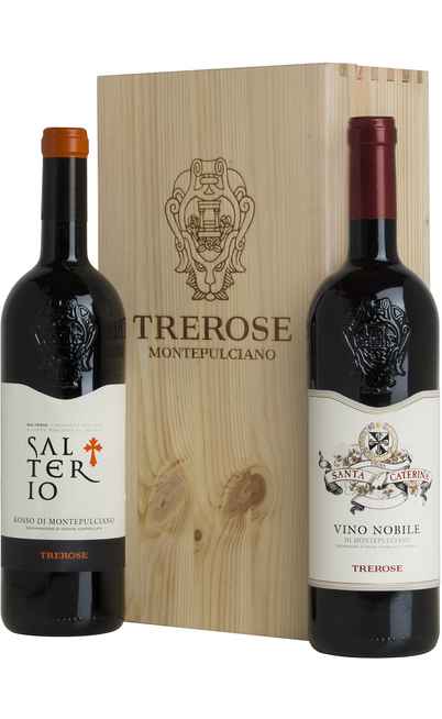 Caisse en bois pour 2 vins de Montepulciano [TREROSE]