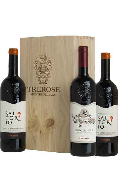 Cassa di Legno 3 Vini Nobile Montepulciano e Rosso Montepulciano [TREROSE]