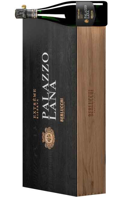 Cassa Legno 6 bottiglie Franciacorta  Extreme RISERVA "PALAZZO LANA EXTREME" extra brut In Cassa Legno [Berlucchi]