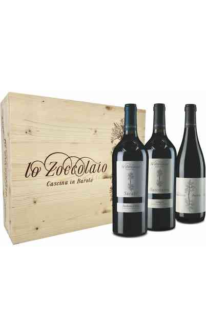 Coffret en bois 3 vins Cantina Lo Zoccolaio
