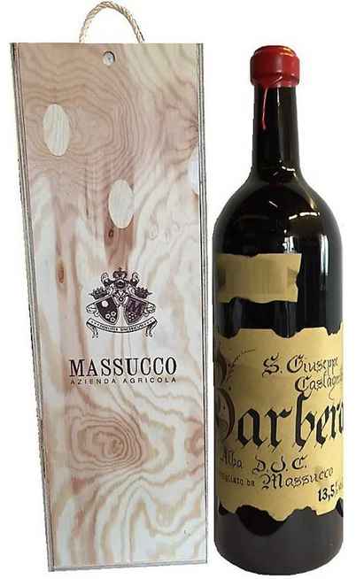 Doppelmagnum 3 Liter Barbera d'Alba DOC in Holzkiste [Massucco]