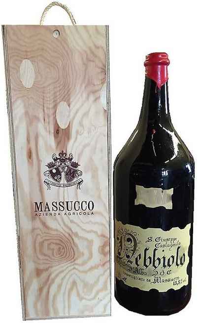 Doppelmagnum 3 Liter Nebbiolo d'Alba DOC in Holzkiste [Massucco]