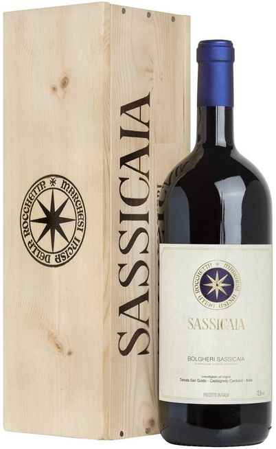 Doppelmagnum 3 Liter Sassicaia 2018 in Holzkiste [Tenuta San Guido]