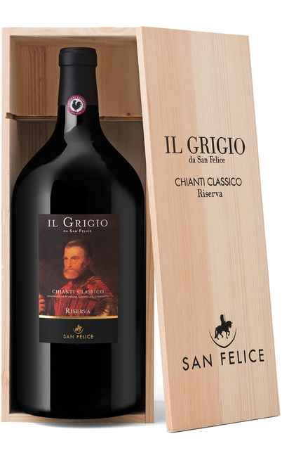 Doppio Magnum 3 Litri Chianti Classico Riserva "IL GRIGIO" DOCG in Cassa Legno [SAN FELICE]