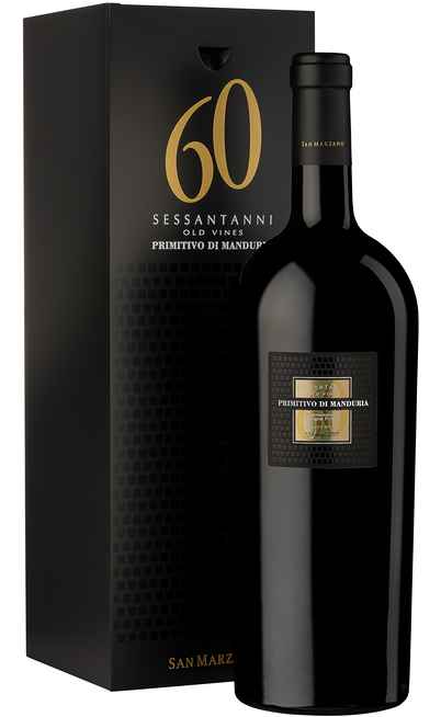 Doppio Magnum 3 Litri Primitivo di Manduria "Sessantanni" DOP In Cassa Legno [San Marzano]