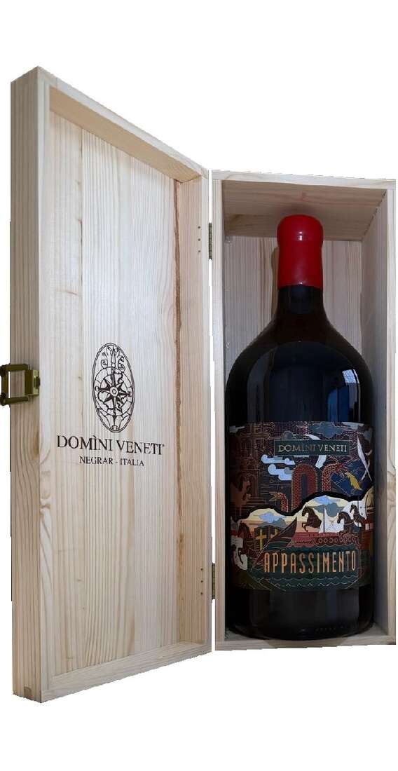 Doppio Magnum 3 Litri Rosso Veneto "APPASSIMENTO" in a Wooden Case