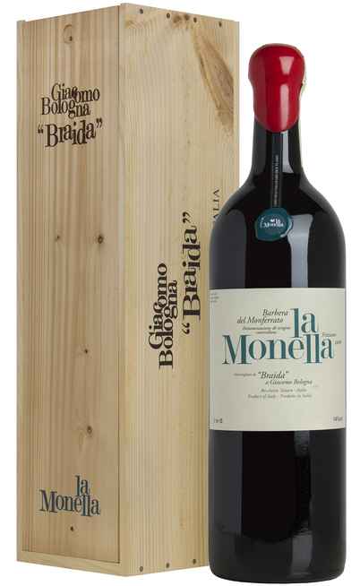 Double Magnum 3 Liters Barbera del Monferrato "La Monella" Frizzante DOC in Wooden Box [Braida]