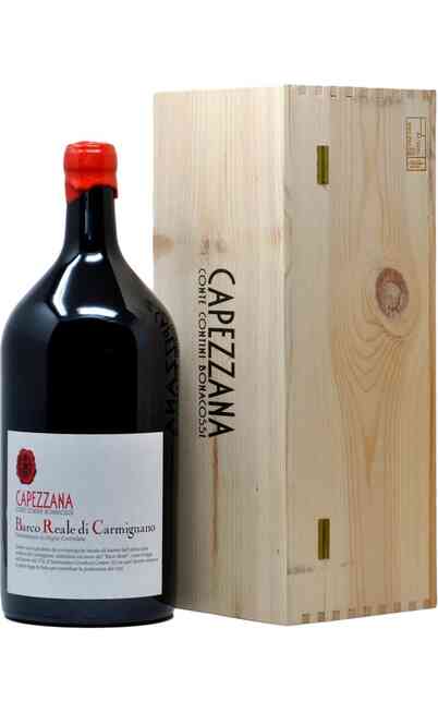 Double Magnum 3 Liters Barco Reale di Carmignano DOC BIO in wooden case