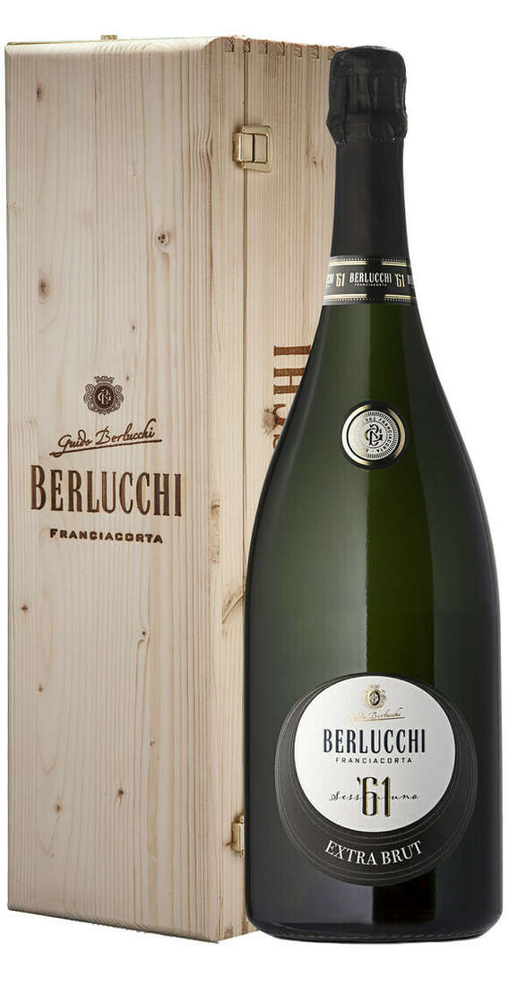 Double Magnum 3 liters Franciacorta Extra Brut '61 DOCG in Wooden Box