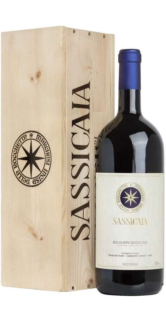 Double  Magnum 3 Litri Sassicaia 2018 in Wooden Box