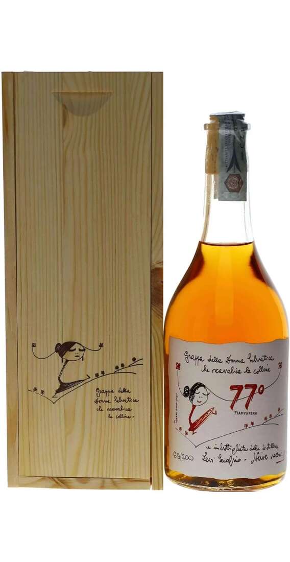 Grappa "81° Fiammifero" in Cassa Legno