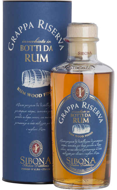 Grappa RISERVA "Invecchiata in Botti da Rum" Astucciata [Sibona]