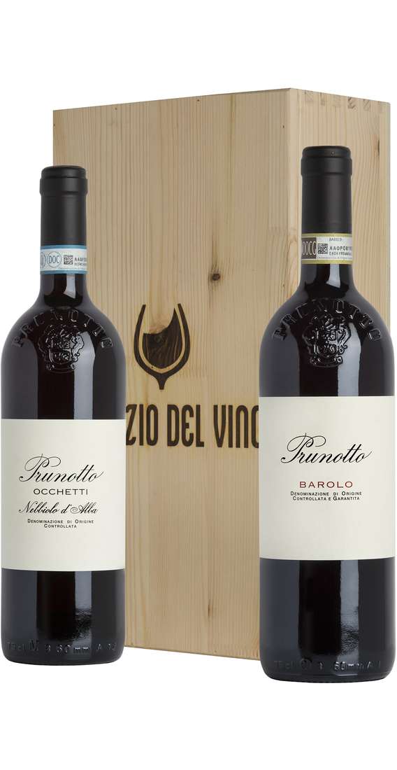 Holzkiste 2 Weine Barolo und Nebbiolo