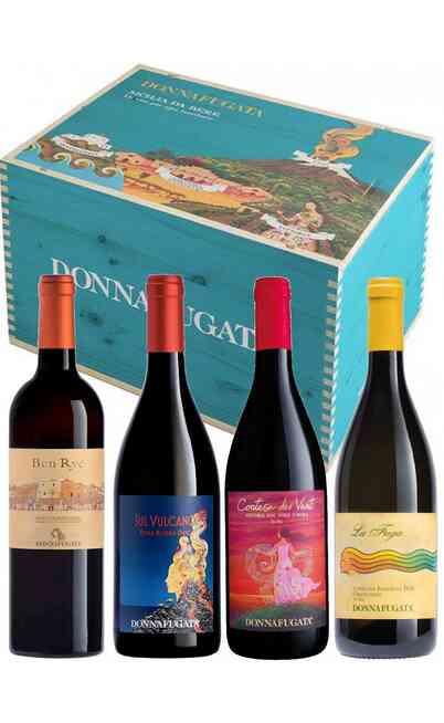 Holzkiste 4 Weine Weinkeller Donnafugata 