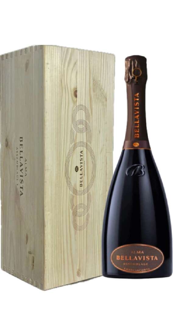 Jeroboam 3 Litri Franciacorta ALMA Assemblage 2 Extra Brut DOCG en Caisse Bois