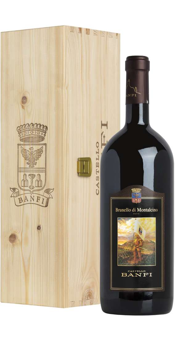 Magnum 1,5 Liter Brunello di Montalcino „Castello Banfi“ DOCG in Holzkiste