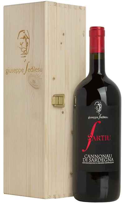 Magnum 1,5 Liter Cannonau „Sartiu“ DOC in Holzkiste [Giuseppe Sedilesu]