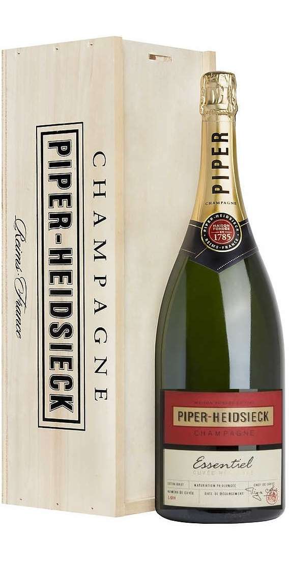Magnum 1,5 Liter Champagner „Essentiel“ Piper-Heidsieck Brut in Holzkiste