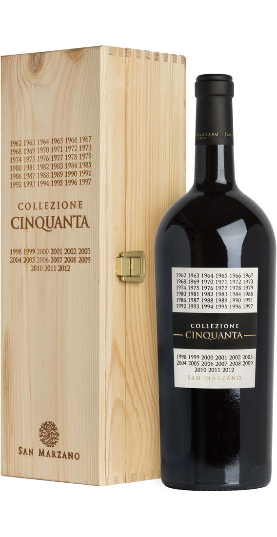 Magnum 1,5 Liter Cinquanta Collection italienischer Rotwein in Holzkiste