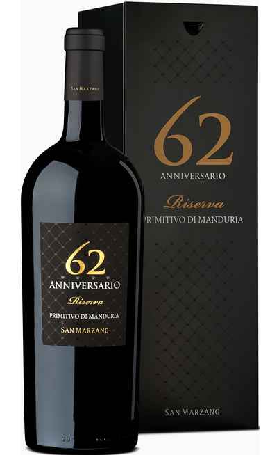 Magnum 1,5 Liter Primitivo di Manduria RISERVA „Anniversario 62“ DOP in Holzkiste [San Marzano]