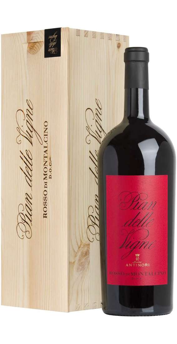 Magnum 1,5 Liter Rosso di Montalcino „Pian delle Vigne“ DOC in Holzkiste