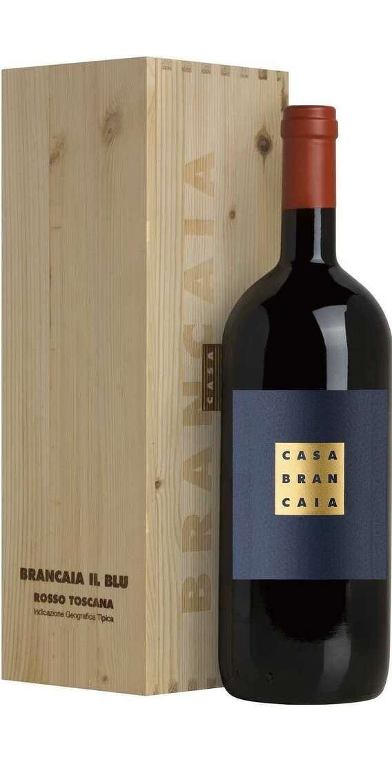 Magnum 1,5 Liter Rosso Toscana „IL BLU“ 2021 in Holzkiste