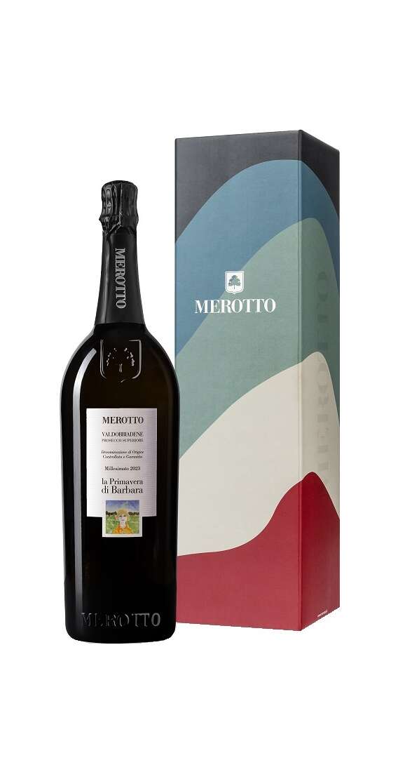 Magnum 1,5 Liter Valdobbiadene Prosecco Superiore Dry Millesimato „La Primavera di Barbara“ DOCG verpackt