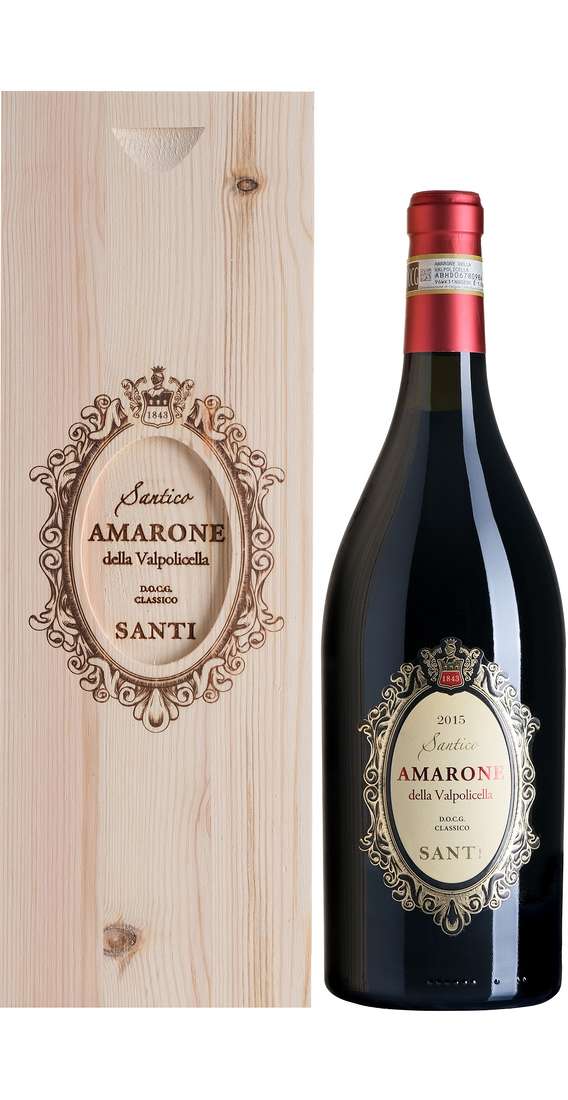 Magnum 1,5 Liters Amarone della Valpolicella Classico "SANTICO" DOCG in Wooden Box
