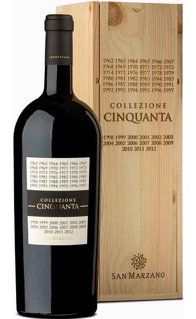 Magnum 1,5 Liters Collezione Cinquanta Vino Rosso d'Italia In Wooden Box [San Marzano]