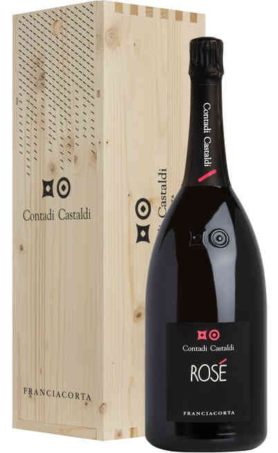 Magnum 1,5 Liters Franciacorta Brut Rosé DOCG in Wooden Box