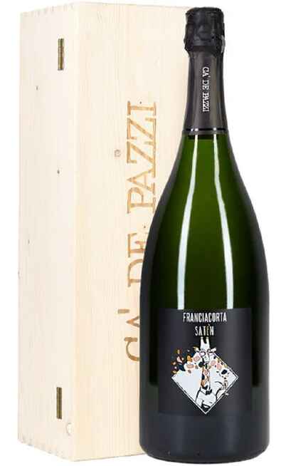 Magnum 1.5 Liters Franciacorta Saten "Raffa" DOCG in wooden case [CA' DE PAZZI]