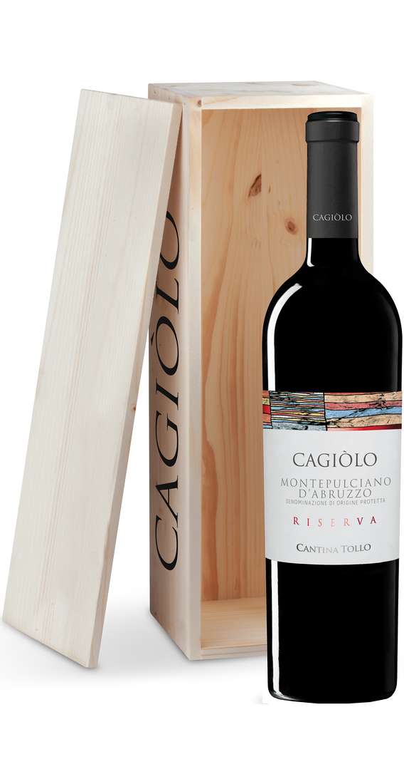 Magnum 1,5 Liters Montepulciano d'Abruzzo Riserva "CAGIOLO" DOP in Wooden Box