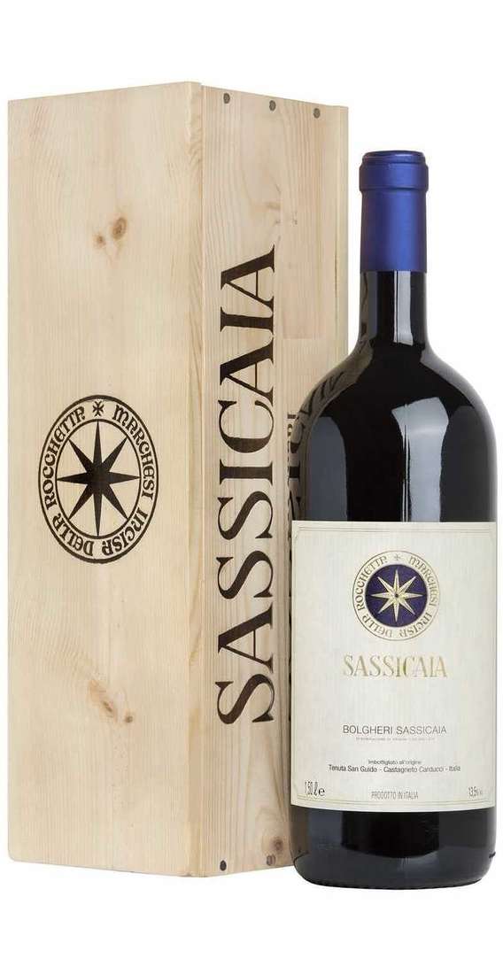 Magnum 1,5 Liters Sassicaia 2018 in Wooden Box