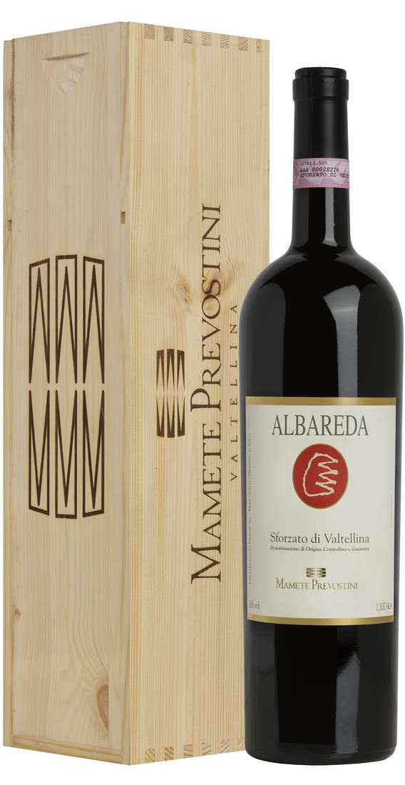 Magnum 1,5 Liters Sforzato di Valtellina ALBAREDA DOCG in Wooden Box