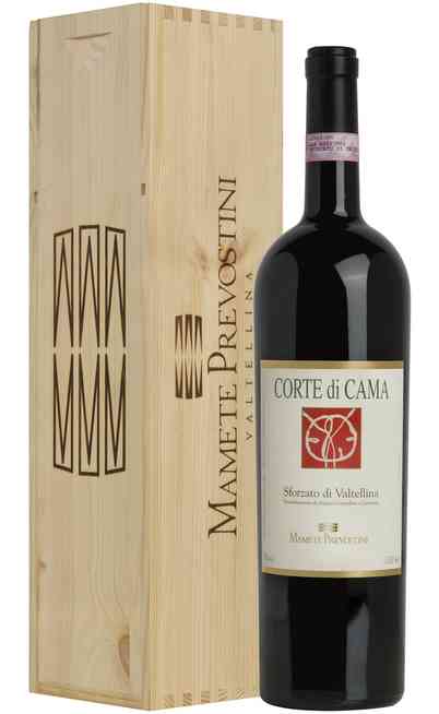 Magnum 1,5 Liters Sforzato di Valtellina CORTE DI CAMA DOCG in Wooden Box