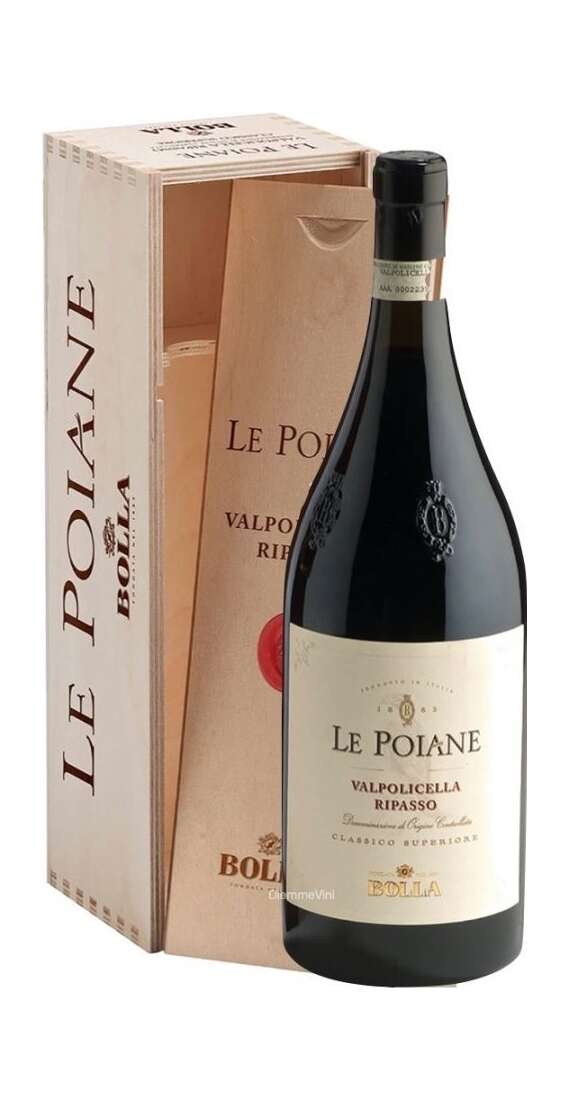 Magnum 1,5 Liters Valpolicella Ripasso Superiore "LE POIANE" DOC in Wooden Box