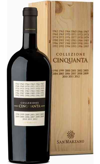 Magnum 1,5 Litri Collezione Cinquanta Vino Rosso d'Italia dans une caisse en bois