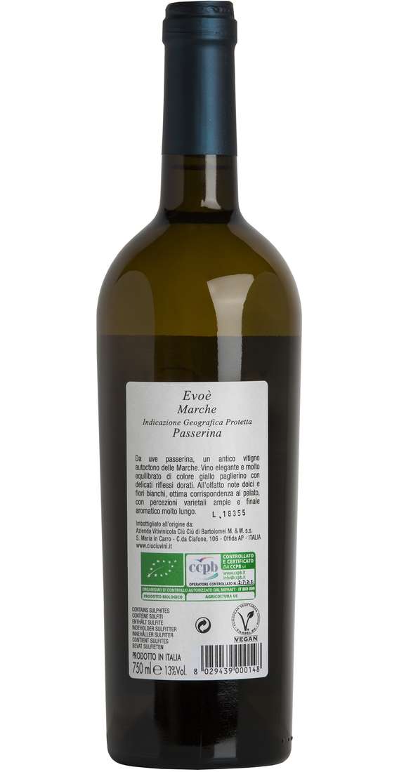 Marche Passerina EVOE BIO VEGAN