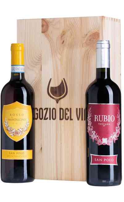 Rosso Montalcino e Rubio in Wooden Box