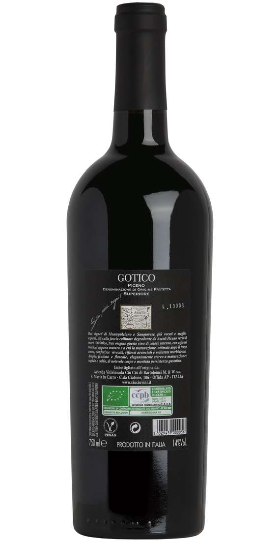 Rosso Piceno Superiore GOTICO DOP BIO VEGAN