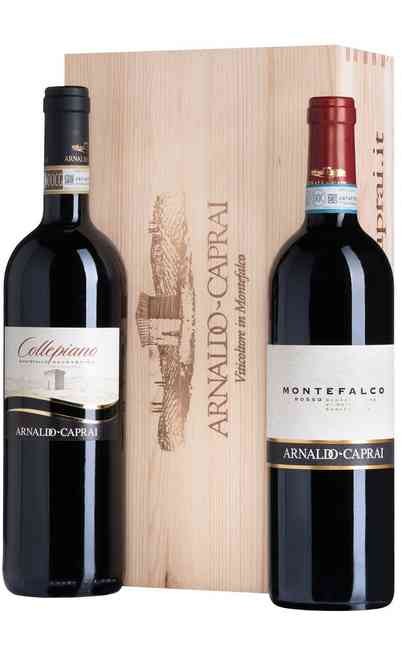 Sagrantino et Rosso Montelfalco dans un coffret en bois